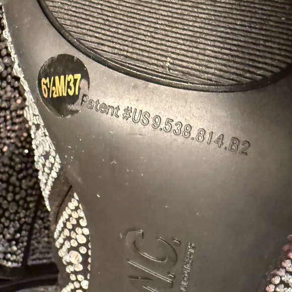 INC International Concepts NWT Sz 6.5 Black Rhinestone Embellished Boots (SH150) - Picture 15 of 15